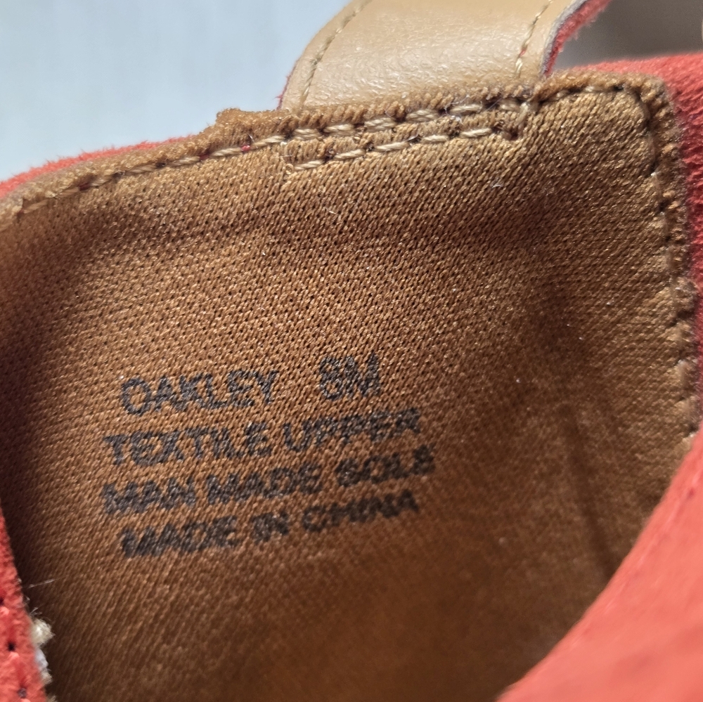 Wonderly Terracota Oakly Suede Block Heel Women's Rust Platform Sandals Size 8 - Picture 5 of 13